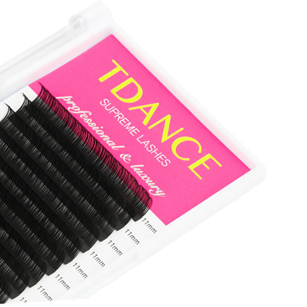 TDANCE Eyelash Extension 16Rows Korea PBT C/CC/D/DD Individual Supplies Professional Natural Faux Mink Russian Volume Eyelashes